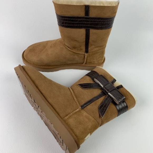 UGG Australia Women's Josette Chestnut Chesnut Bow - Picture 8 of 8